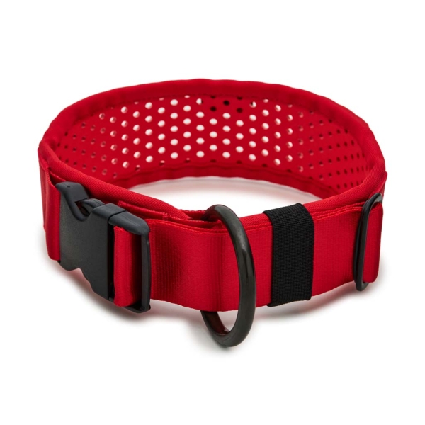 SOFTY Halsband | Länge: 50-56cm | Breite: 6,3cm | Farbe: rot/rot